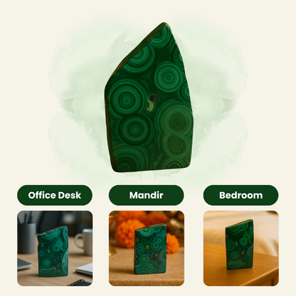 Emerald Shield Malachite Cluster (AAA Quality)