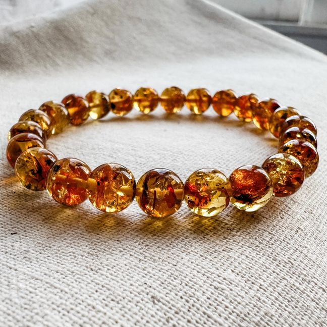 Natural Amber AAA Bracelet 8MM With Certificate