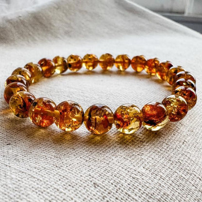 Natural Amber AAA Bracelet 8MM With Certificate