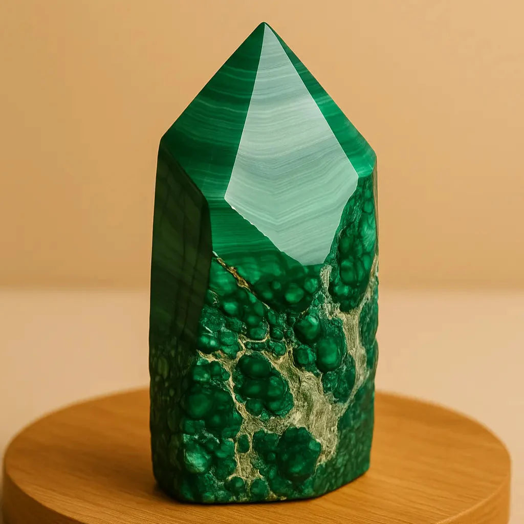 Emerald Shield Malachite Cluster (AAA Quality)