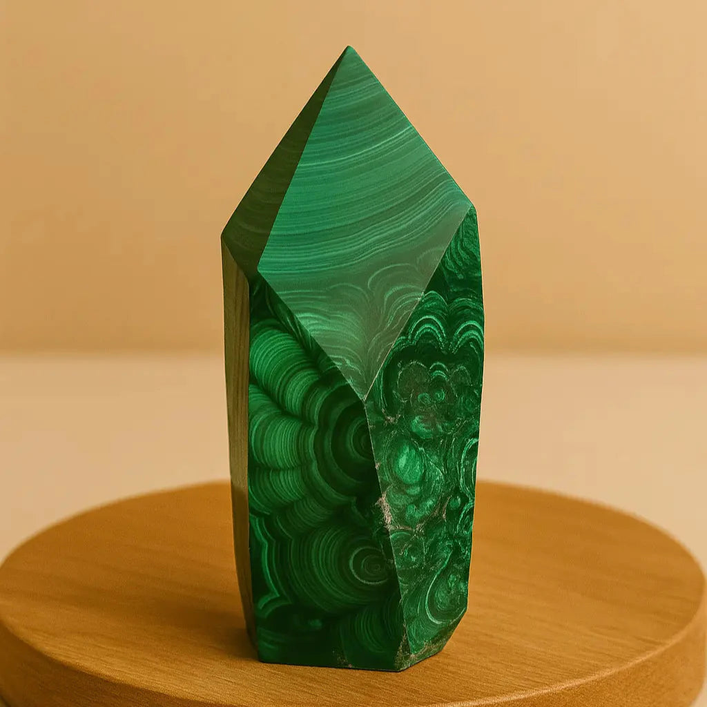 Emerald Shield Malachite Cluster (AAA Quality)