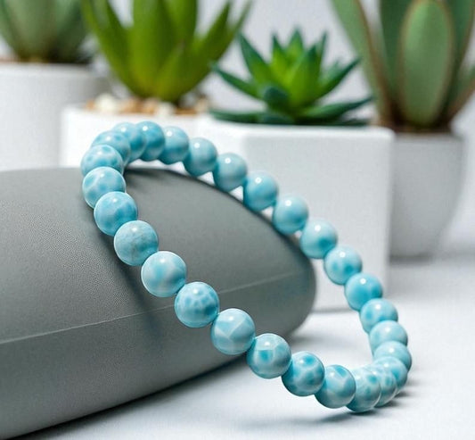 Natural Larimar AAA Bracelet 8MM With Certificate