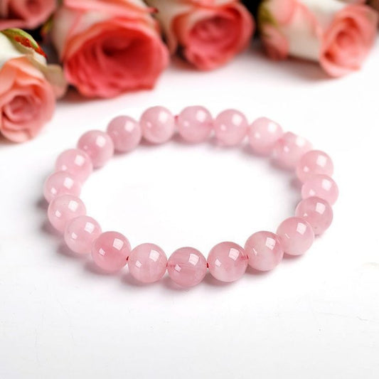 Rose Quartz Love Harmony Round 8 mm Bead Bracelet
