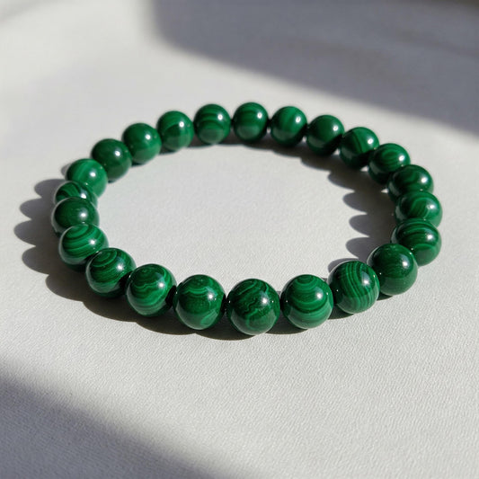 Natural Malachite AAA Bracelet 8 MM With Certificate